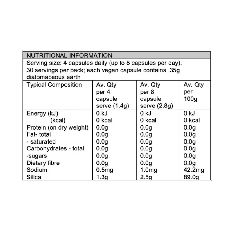 Supercharged Food Love Your Gut Diatomaceous Earth 120 capsules - Image 2