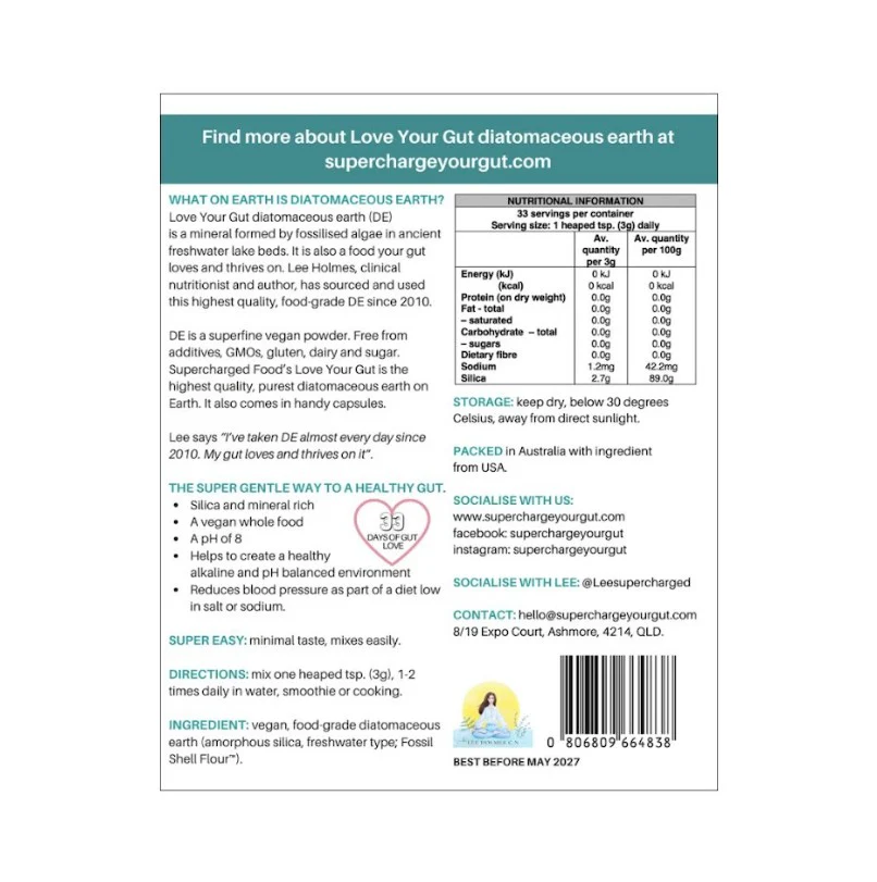Supercharged Food Love Your Gut Diatomaceous Earth Powder - Image 2