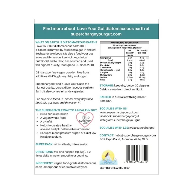 Supercharged Food Love Your Gut Diatomaceous Earth Powder - Image 4