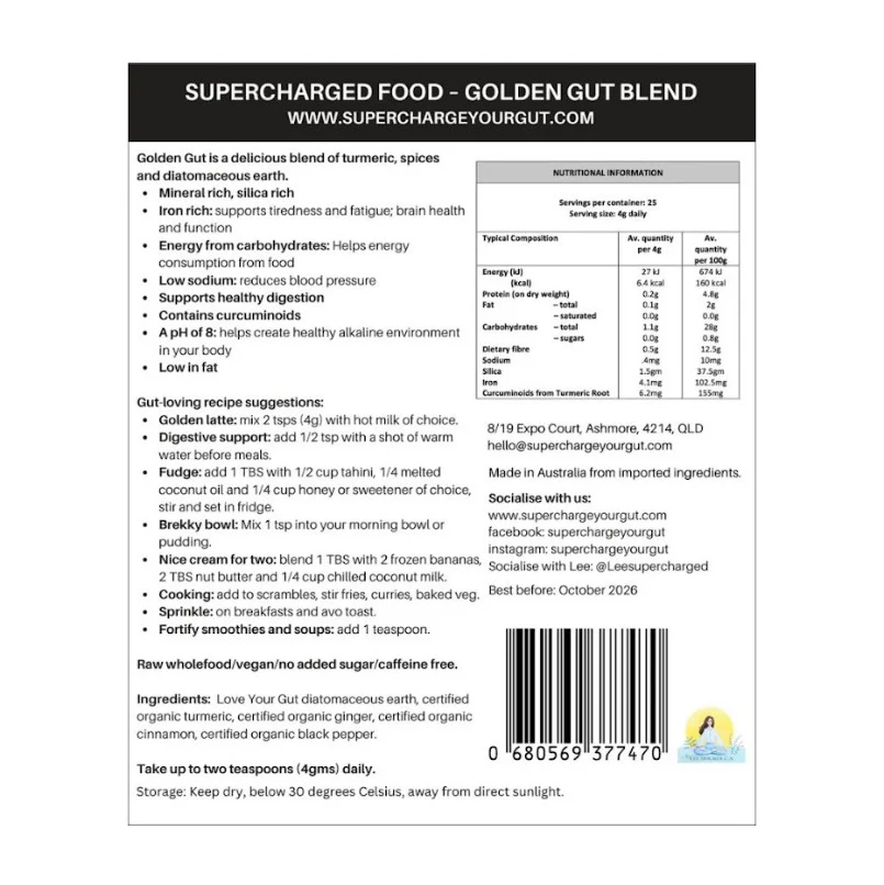 Supercharged Food Love Your Gut Golden Gut Blend 100g - Image 2