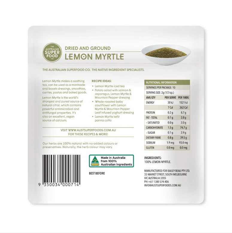The Australian Superfood Co Fine Lemon Myrtle - Image 2