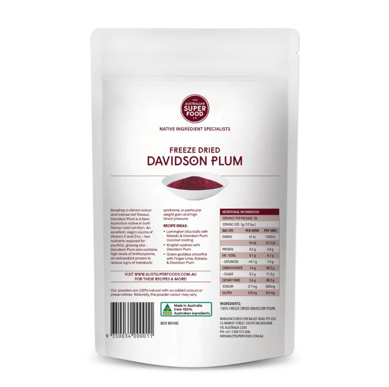 The Australian Superfood Co Freeze Dried Davidson Plum - Image 4