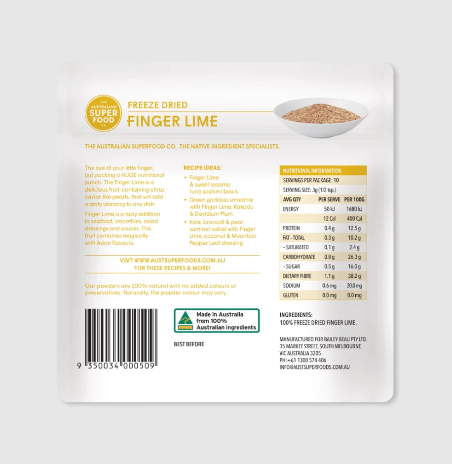 The Australian Superfood Co Freeze Dried Finger Lime - Image 2