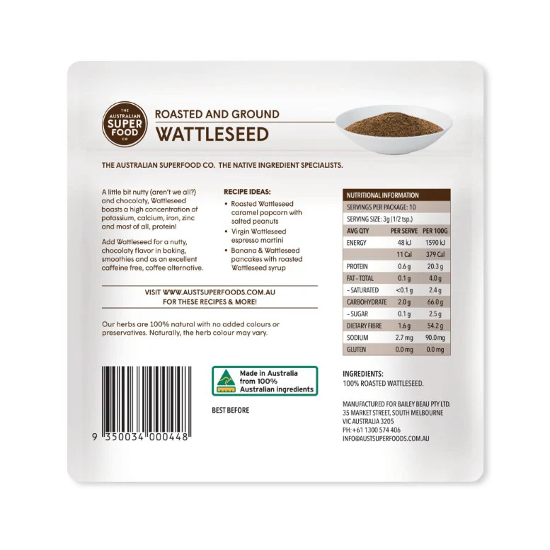 The Australian Superfood Co Ground Roasted Wattleseed Blend - Image 2