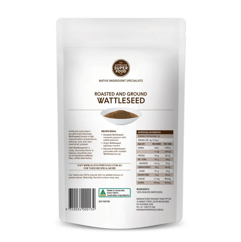 The Australian Superfood Co Ground Roasted Wattleseed Blend - Image 4