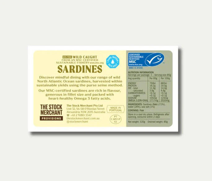 The Stock Merchant MSC Sardines in Pure Water 120g - Image 2