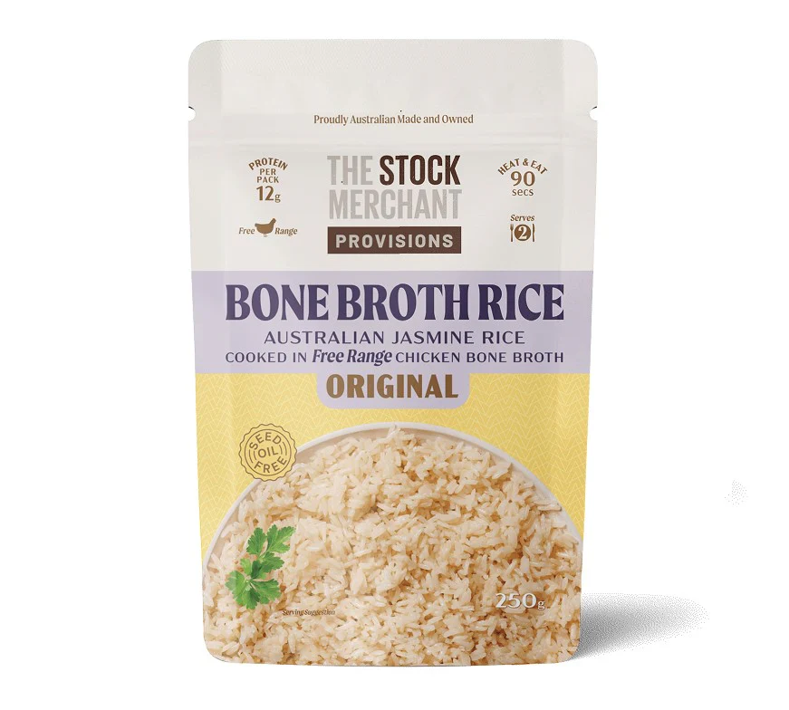 The Stock Merchant Provisions Bone Broth Rice Original 250g