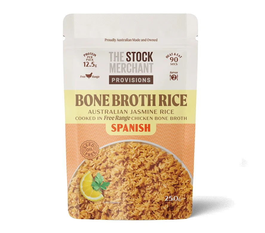 The Stock Merchant Provisions Bone Broth Rice Spanish 250g