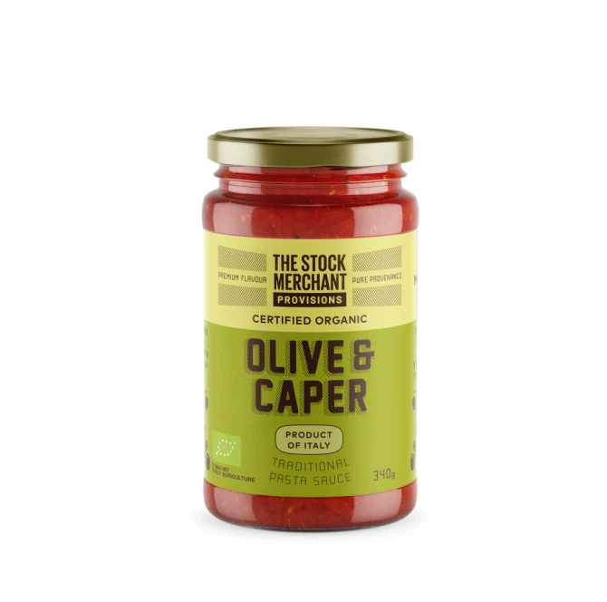 The Stock Merchant Provisions Organic Pasta Sauce Olive & Caper 340g