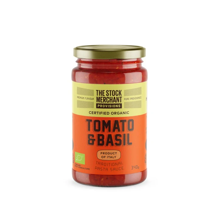The Stock Merchant Provisions Organic Pasta Sauce Tomato & Basil 340g