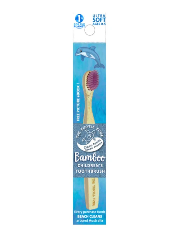 The Turtle Tribe Bamboo children's toothbrush ULTRA SOFT 0-5yrs - Box of 32 - Image 4