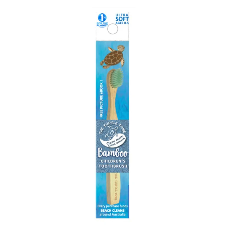 The Turtle Tribe Bamboo children's toothbrush ULTRA SOFT 0-5yrs - Box of 32 - Image 5