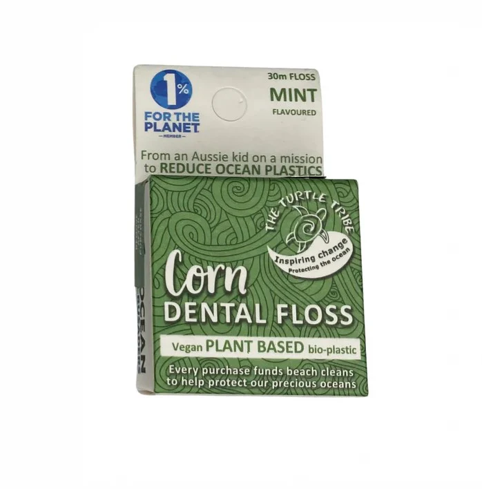 The Turtle Tribe Corn Floss Mint 30m - Box of 6