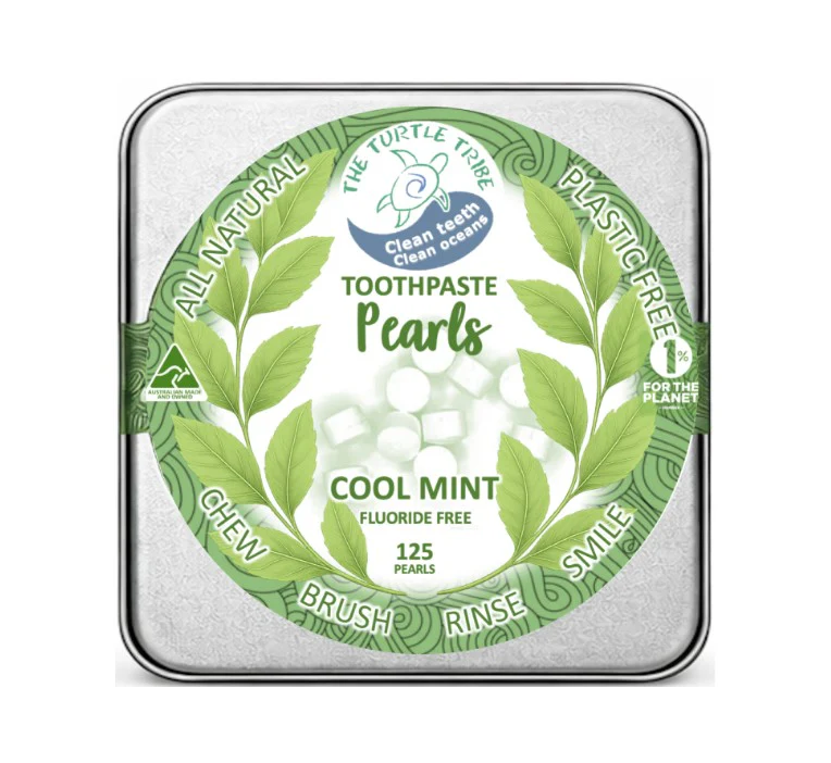 The Turtle Tribe Toothpaste Pearls Cool Mint Fluoride Free - Image 2