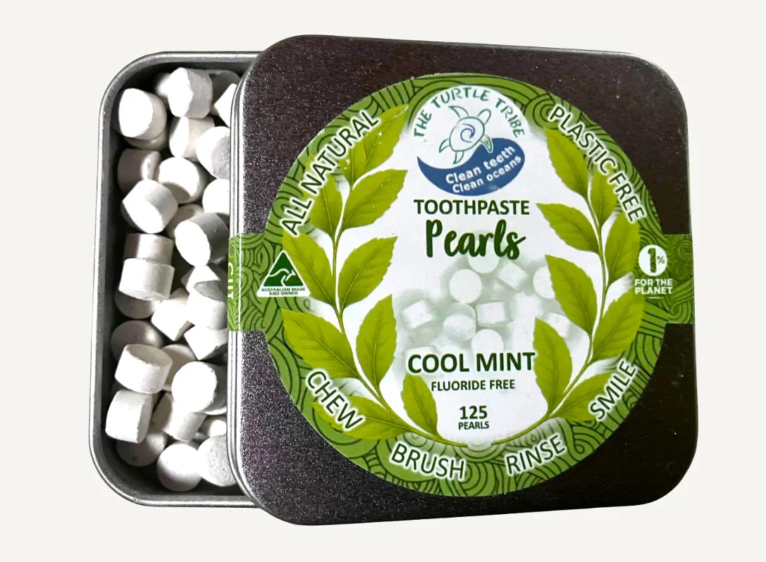 The Turtle Tribe Toothpaste Pearls Cool Mint Fluoride Free - Image 3