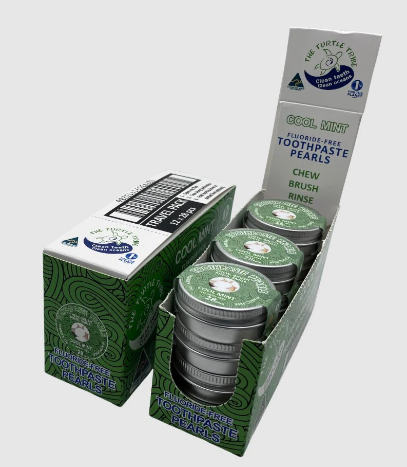 The Turtle Tribe Toothpaste Pearls Cool Mint Fluoride Free - Image 4