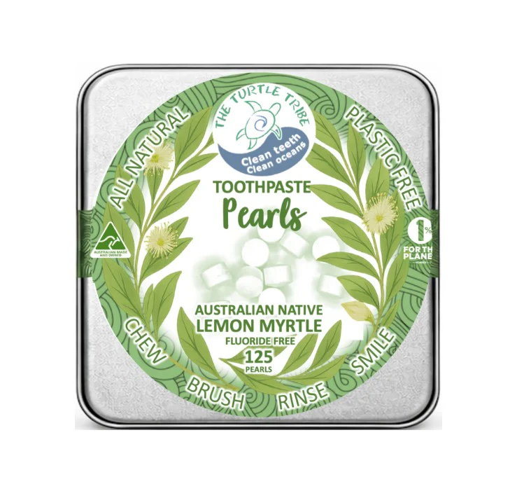 The Turtle Tribe Toothpaste Pearls Lemon Myrtle Fluoride Free - Image 2
