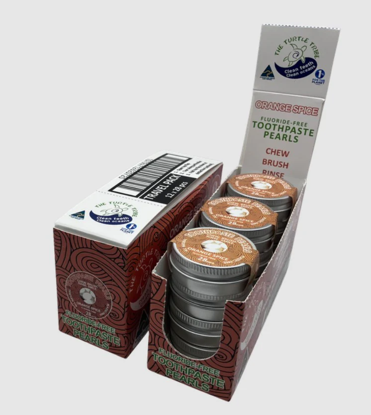 The Turtle Tribe Toothpaste Pearls Orange Spice Fluoride Free - Image 4
