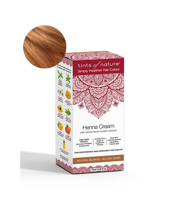 Tints of Nature Semi-Permanent Hair Dye Henna Cream Golden Blonde