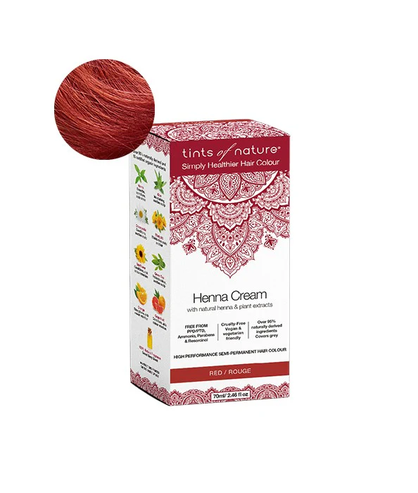 Tints of Nature Semi-Permanent Hair Dye Henna Cream Red