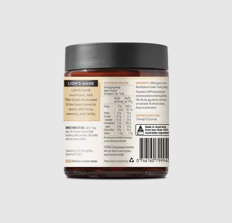 Tonika Organic Lions Mane THE CREATOR 90g - Image 2