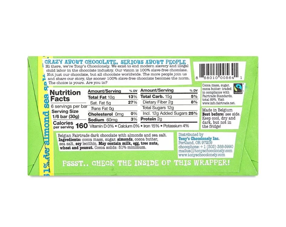 Tony's Chocolonely Dark Almond Sea Salt - Image 5