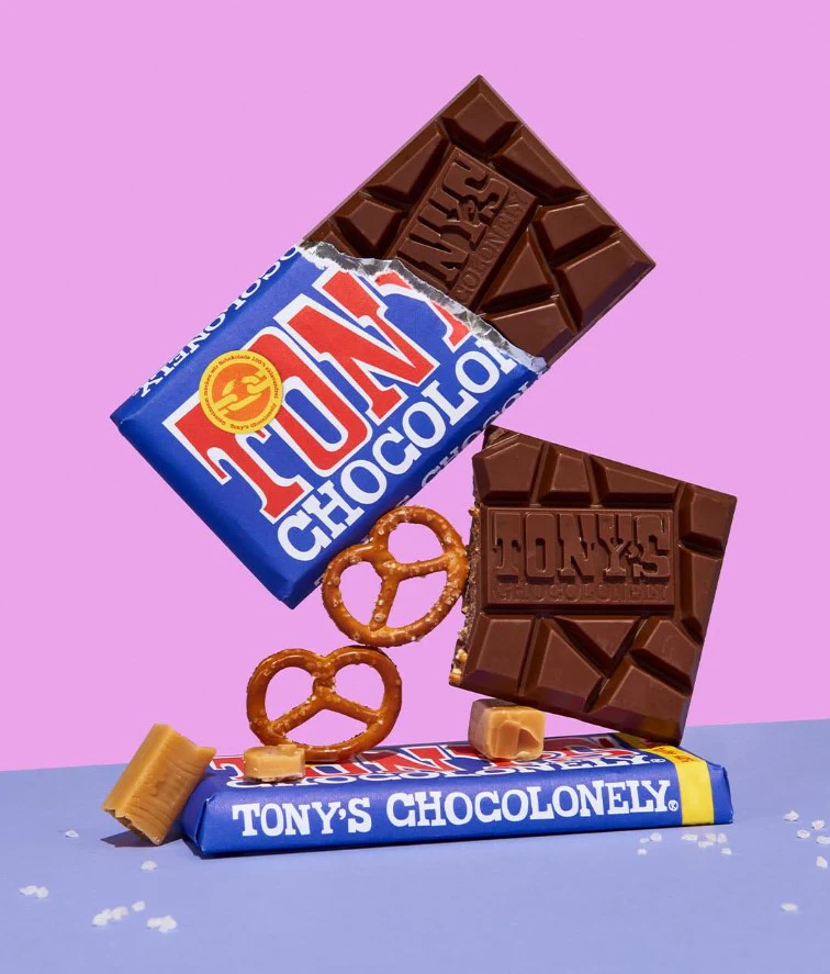 Tony's Chocolonely Dark Milk Pretzel Toffee 180g - Box of 15 - Image 3