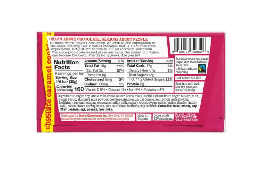 Tony's Chocolonely Milk Caramel Cookie 180g - Box of 15 - Image 2