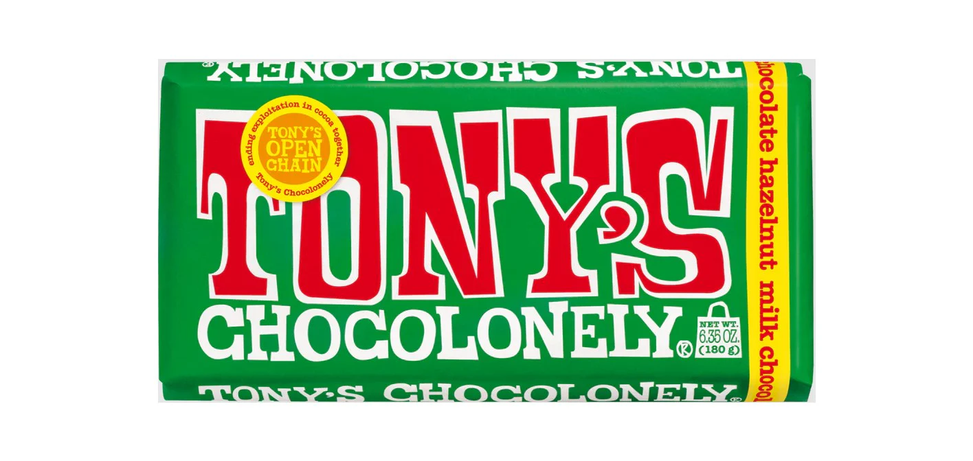 Tony's Chocolonely Milk Hazelnut 180g - Box of 15 - Image 2