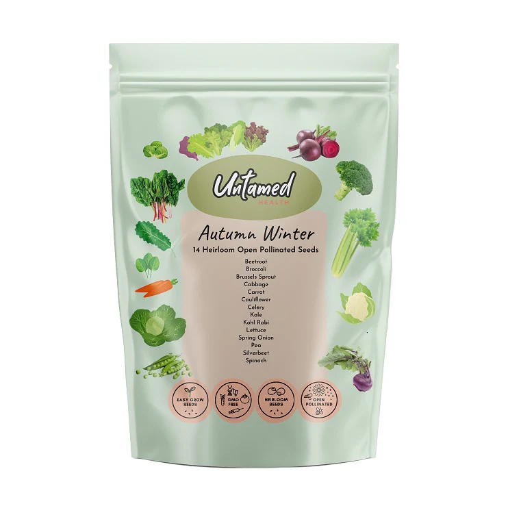 Untamed Health Gardening Autumn Winter Vegetable 14 Seed Pack