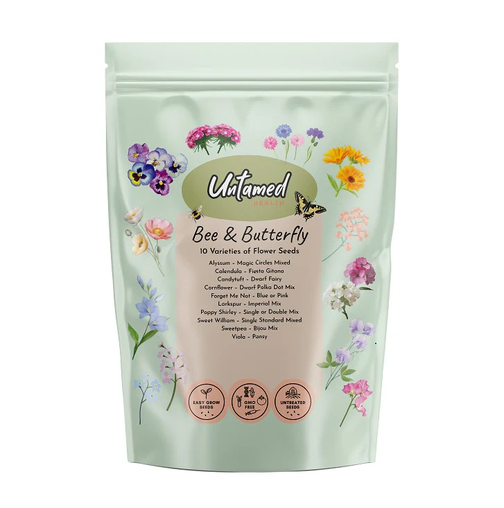 Untamed Health Gardening Bee & Butterfly Flower Seed Pack