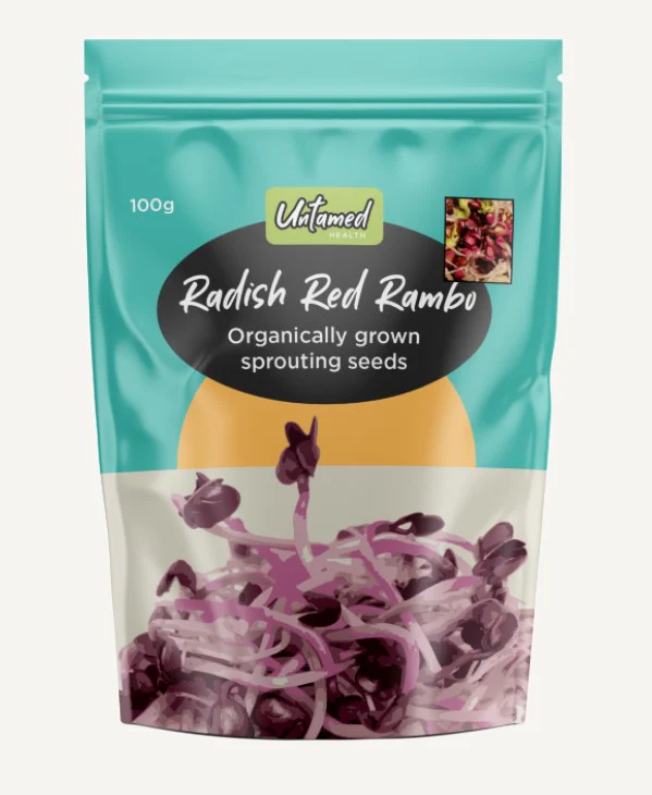 Untamed Health Radish Red Rambo Sprouting Seeds 100g