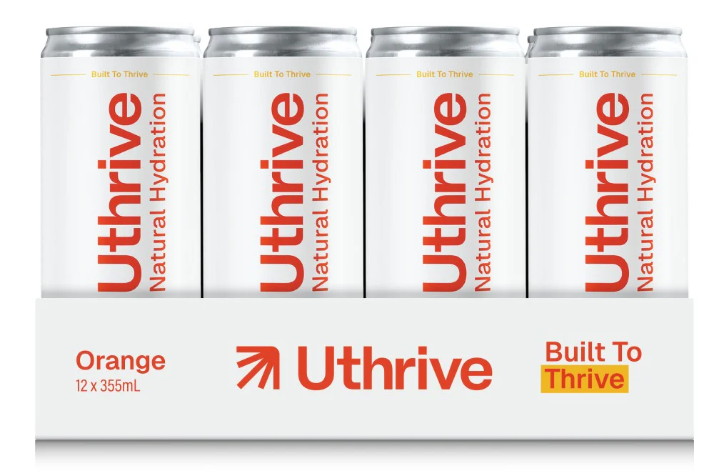 Uthrive Natural Hydration Orange Carbonated 355ml - Box of 12