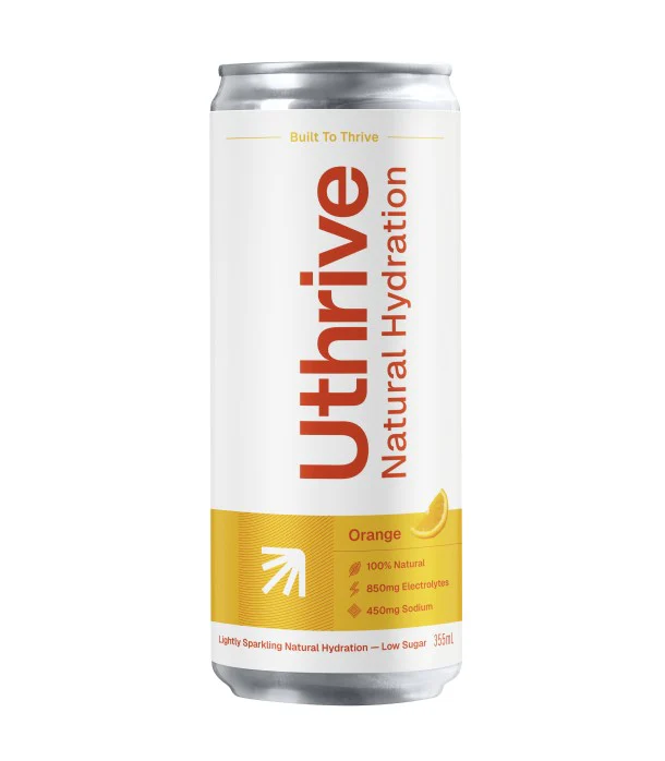 Uthrive Natural Hydration Orange Carbonated 355ml - Box of 12 - Image 2