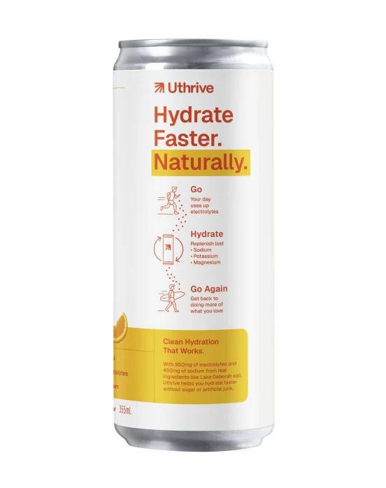 Uthrive Natural Hydration Orange Carbonated 355ml - Box of 12 - Image 4