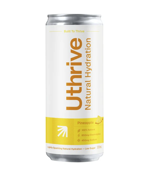 Uthrive Natural Hydration Pineapple Carbonated 355ml - Box of 12 - Image 2