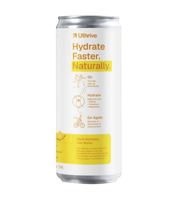 Uthrive Natural Hydration Pineapple Carbonated 355ml - Box of 12 - Image 4