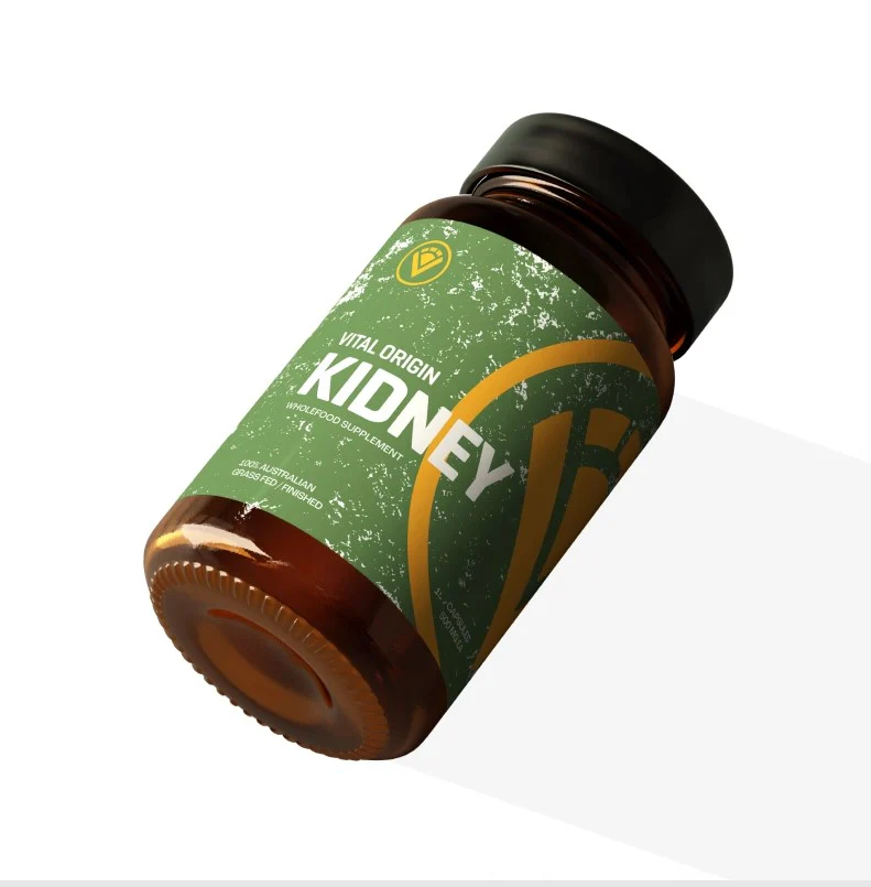 Vital Origin Beef Kidney Capsules Glass Bottle 120 capsules - Image 2