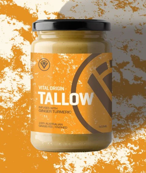 Vital Origin Tallow Ginger & Turmeric Glass Jar 250ml