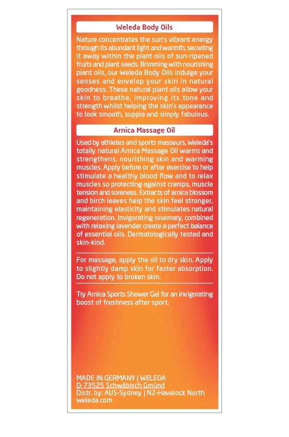 Weleda Arnica Massage Oil 100ml - Image 3