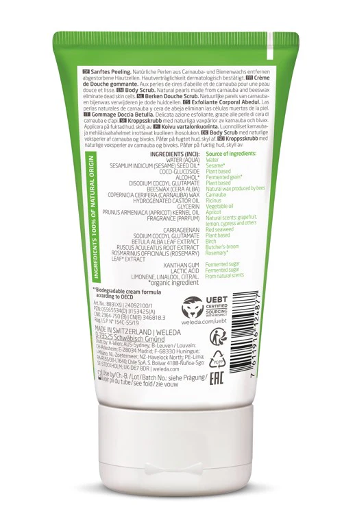 Weleda Birch Pearl Scrub Body Scrub 150ml - Image 2