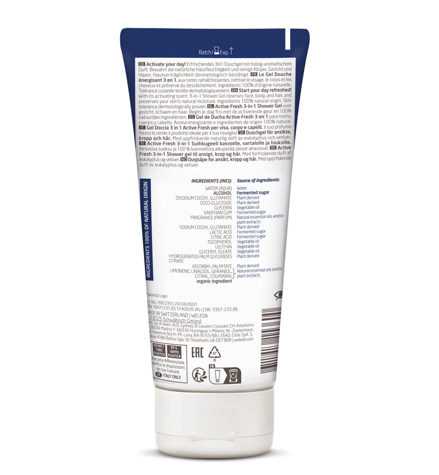 Weleda Men Active Fresh 3in1 Shower Gel - Image 2
