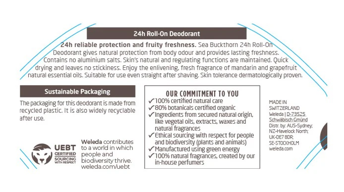Weleda Sea Buckthorn 24hr Roll-On Deodorant 50ml - Image 3