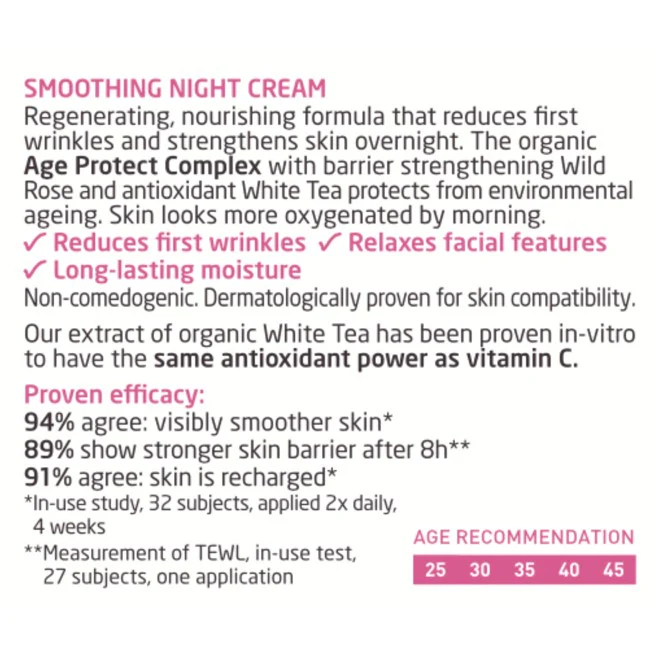 Weleda Smoothing Night Cream Wild Rose & White Tea 40ml - Image 3