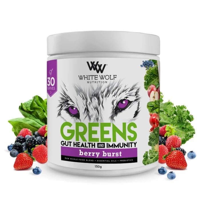 White Wolf Nutrition Berry Burst Greens + immunity Super Blend