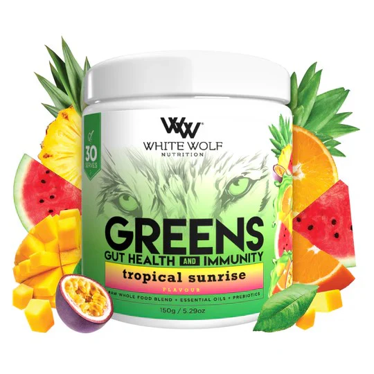 White Wolf Nutrition Greens Gut Health & Immunity Tropical Sunrise
