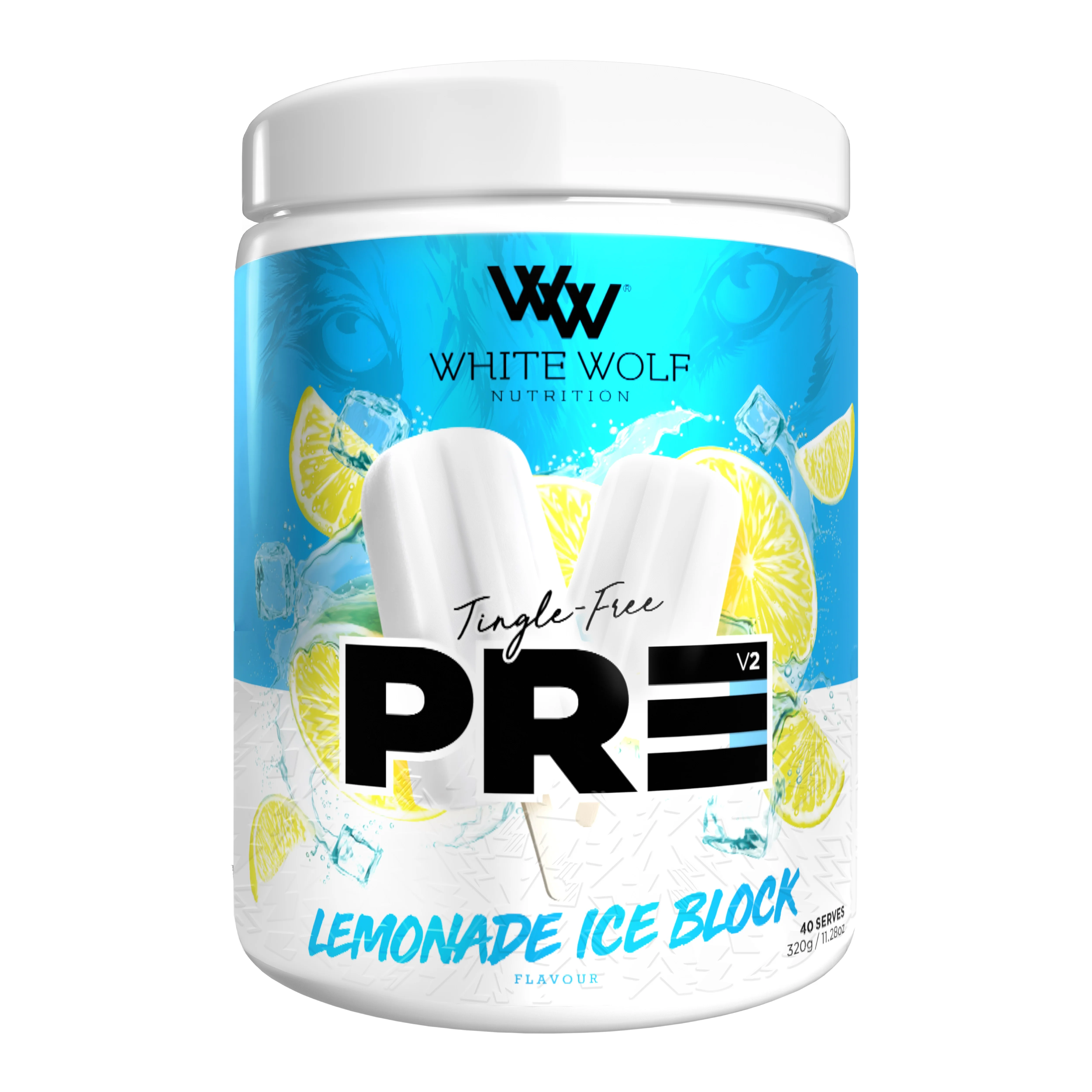 White Wolf Nutrition Tingle Free PR3 Lemonade Ice Block 320g