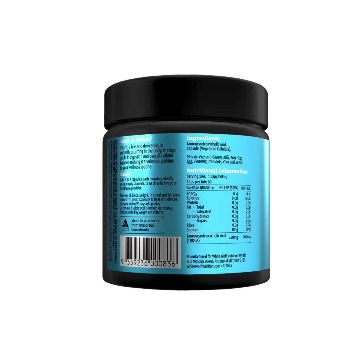 White Wolf Nutrition TUDCA 60 capsules - Image 3