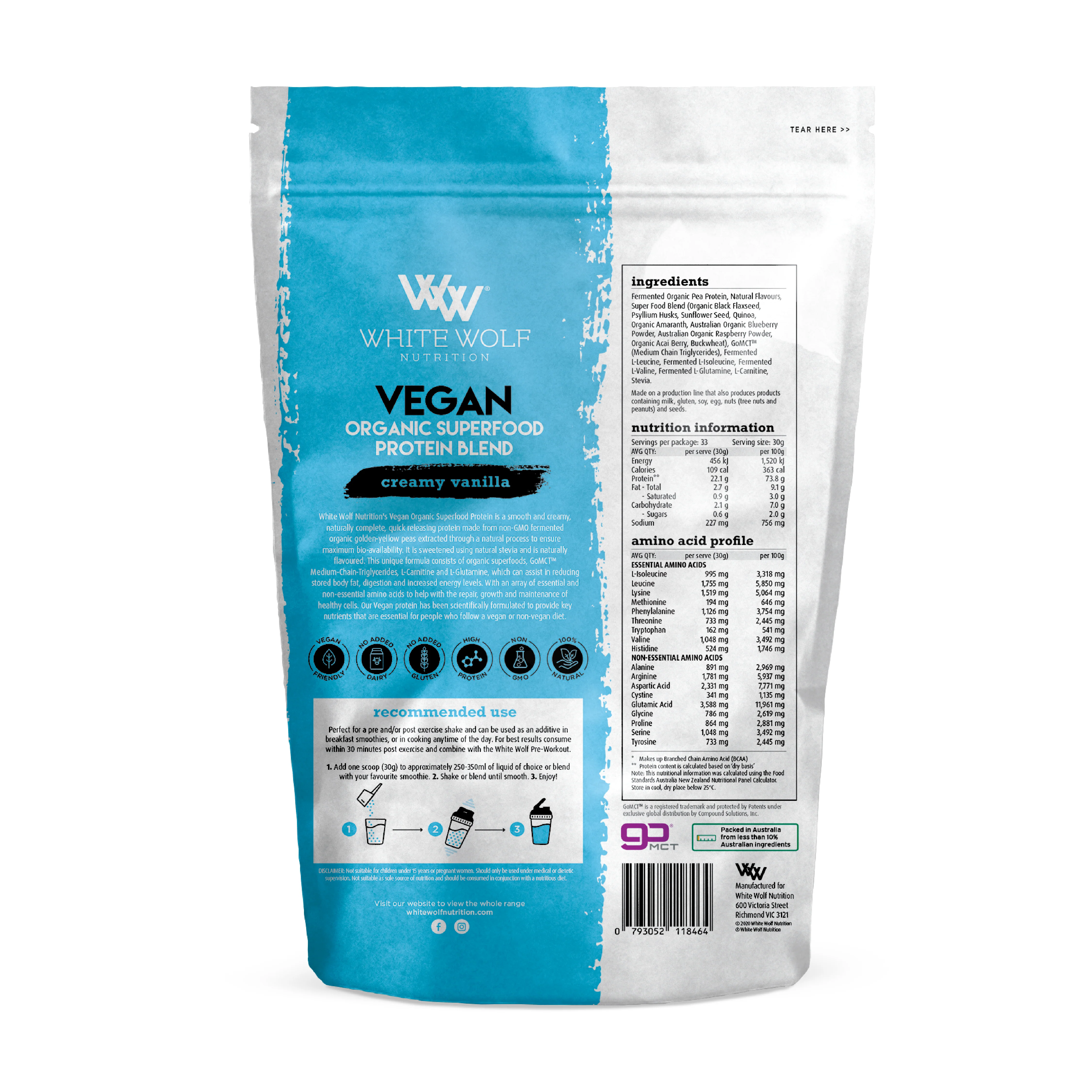 White Wolf Nutrition Vegan All In One Protein - Image 14