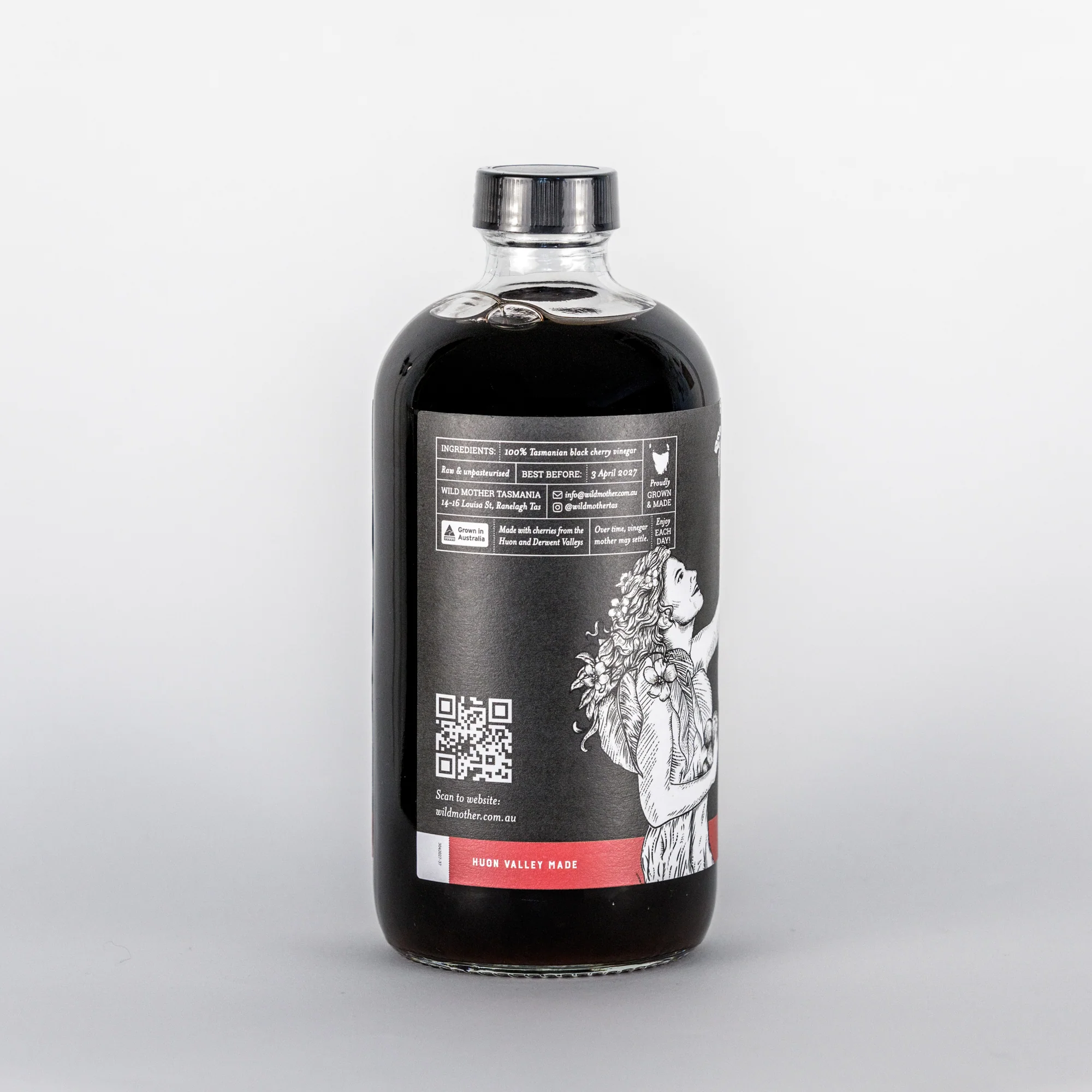 Wild Mother Tasmania Black Cherry Vinegar 500ml - Image 3